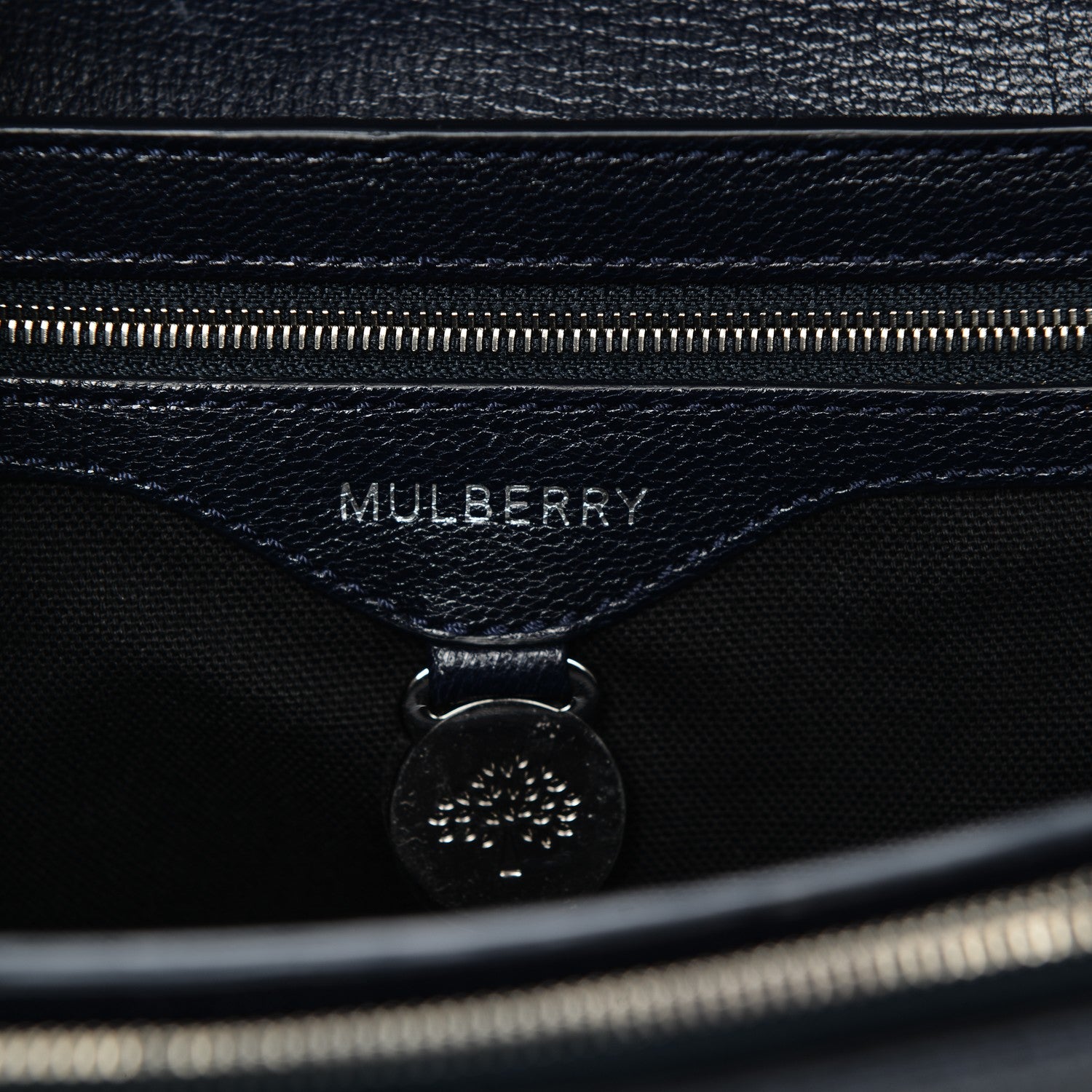 Mulberry Shiny Goatskin Bayswater Shoulder Bag Midnight 6 of 7