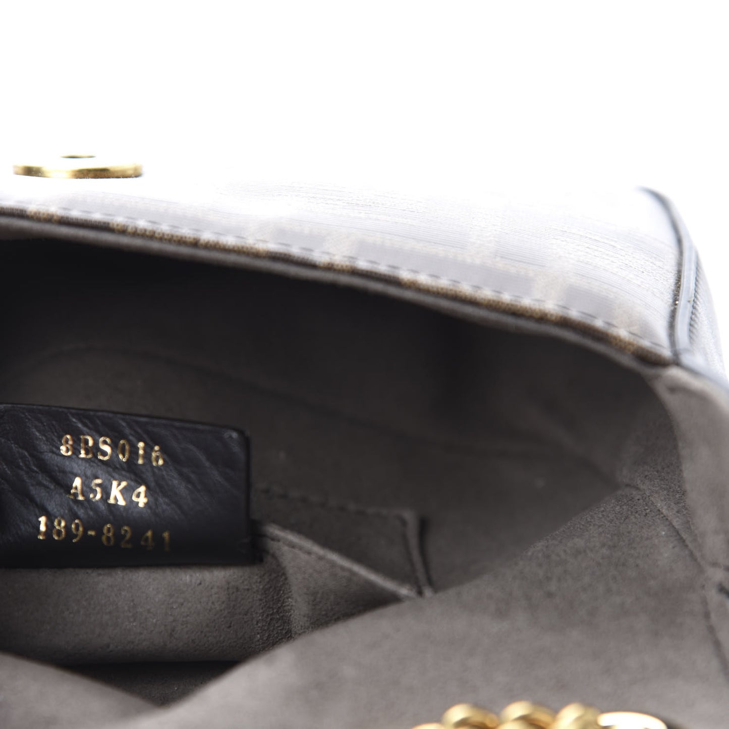 Glazed Fabric Vitello Century FF 1974 Stamp Patch Mini Double F Crossbody Bag Mogano Panna Black