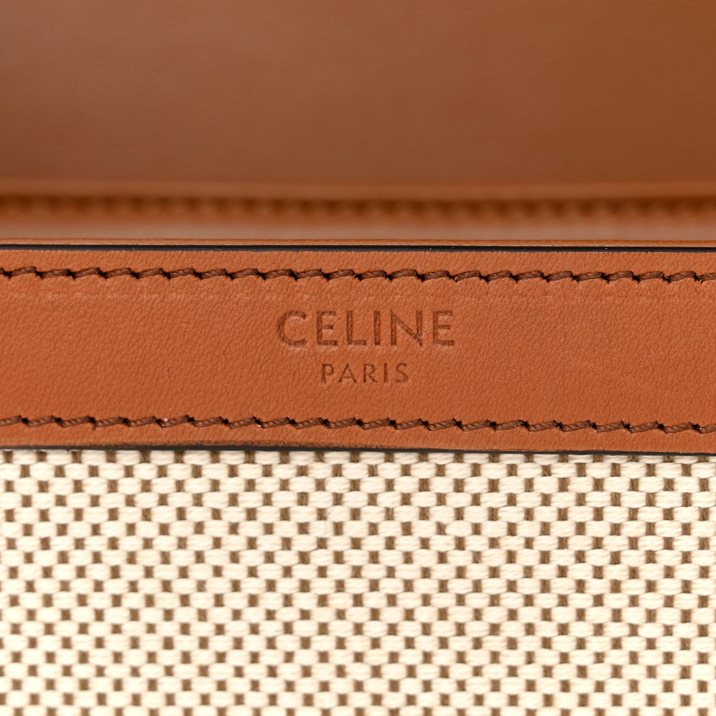 Textile Calfskin Classique Triomphe Bag Natural Tan