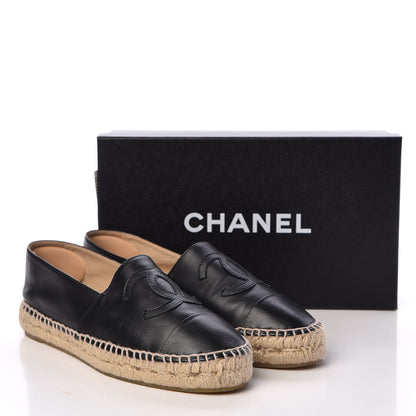 Chanel Lambskin CC Espadrilles 39 Black 16 of 16