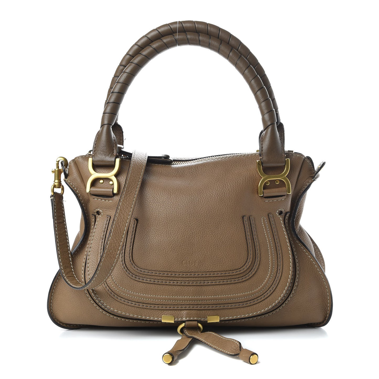 Calfskin Medium Marcie Satchel Nut