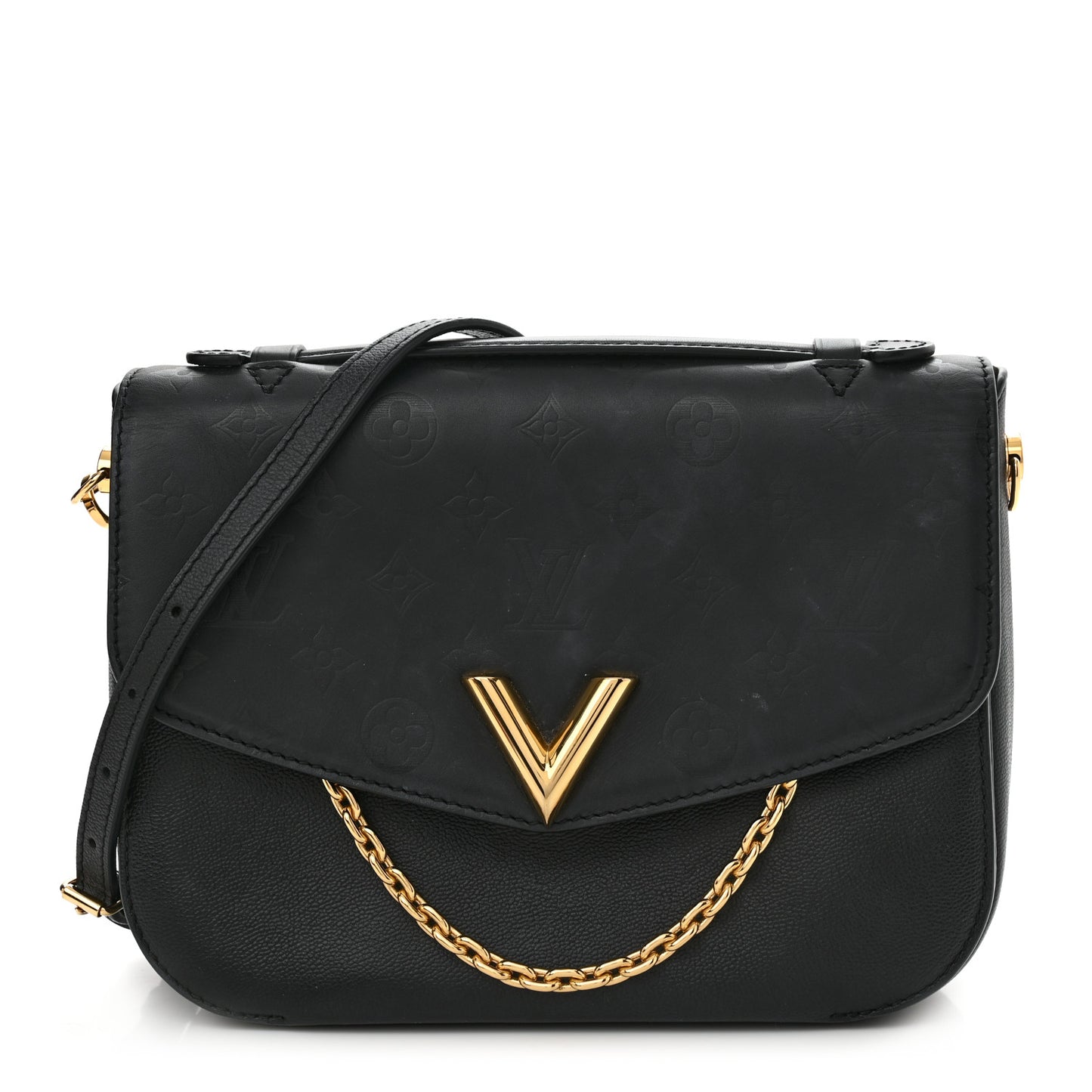 Calfskin Monogram Very Messenger Black