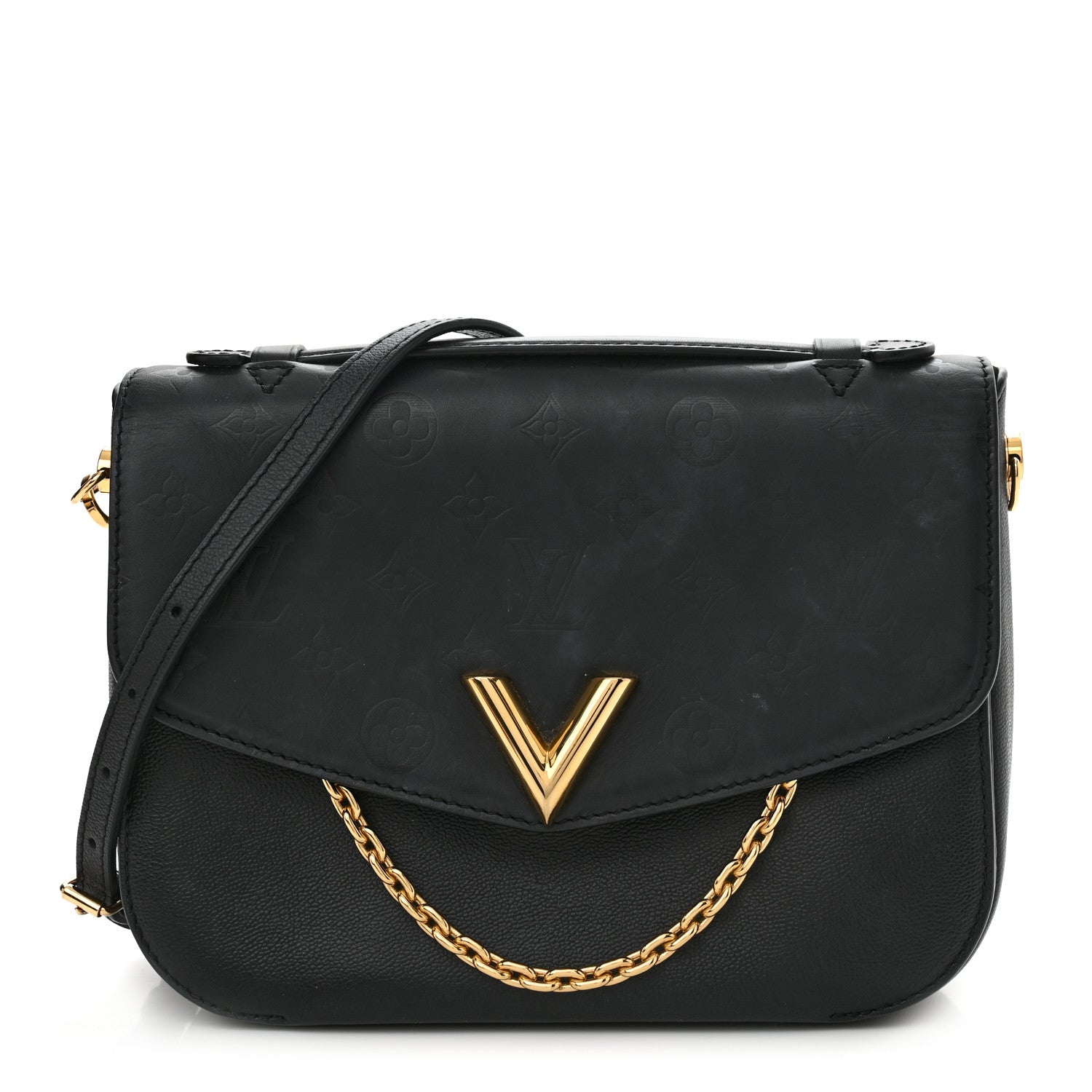 Louis Vuitton Calfskin Monogram Very Messenger Black 1 of 12