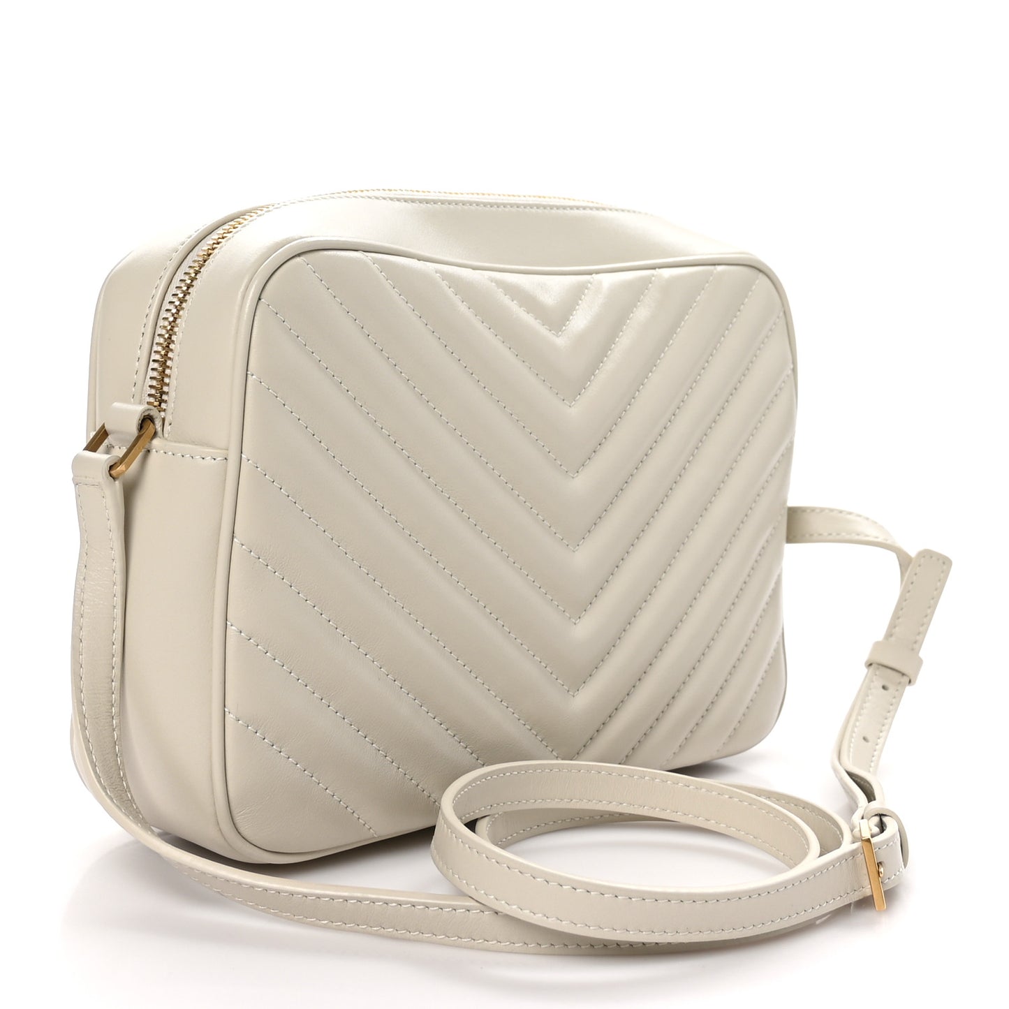 Calfskin Matelasse Monogram Lou Camera Bag Crema Soft