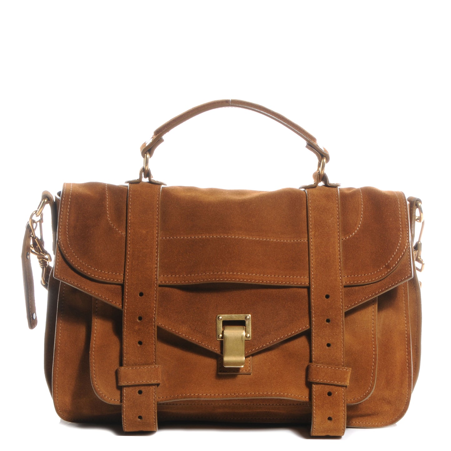 Suede PS1 Medium Satchel Tobacco