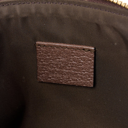 Gucci GG Supreme Monogram Textured Calfskin Web Large Ophidia Cosmetic Case Beige Ebony New Acero 6 of 11