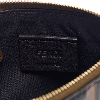 Fendi Vitello Soft F is Fendi Bi-Color FF 1974 Embossed Key Case Pouch Maya Black 6 of 7