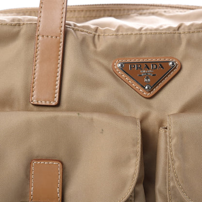 Prada Tessuto Nylon Vela Shopping Tote Beige 10 of 11