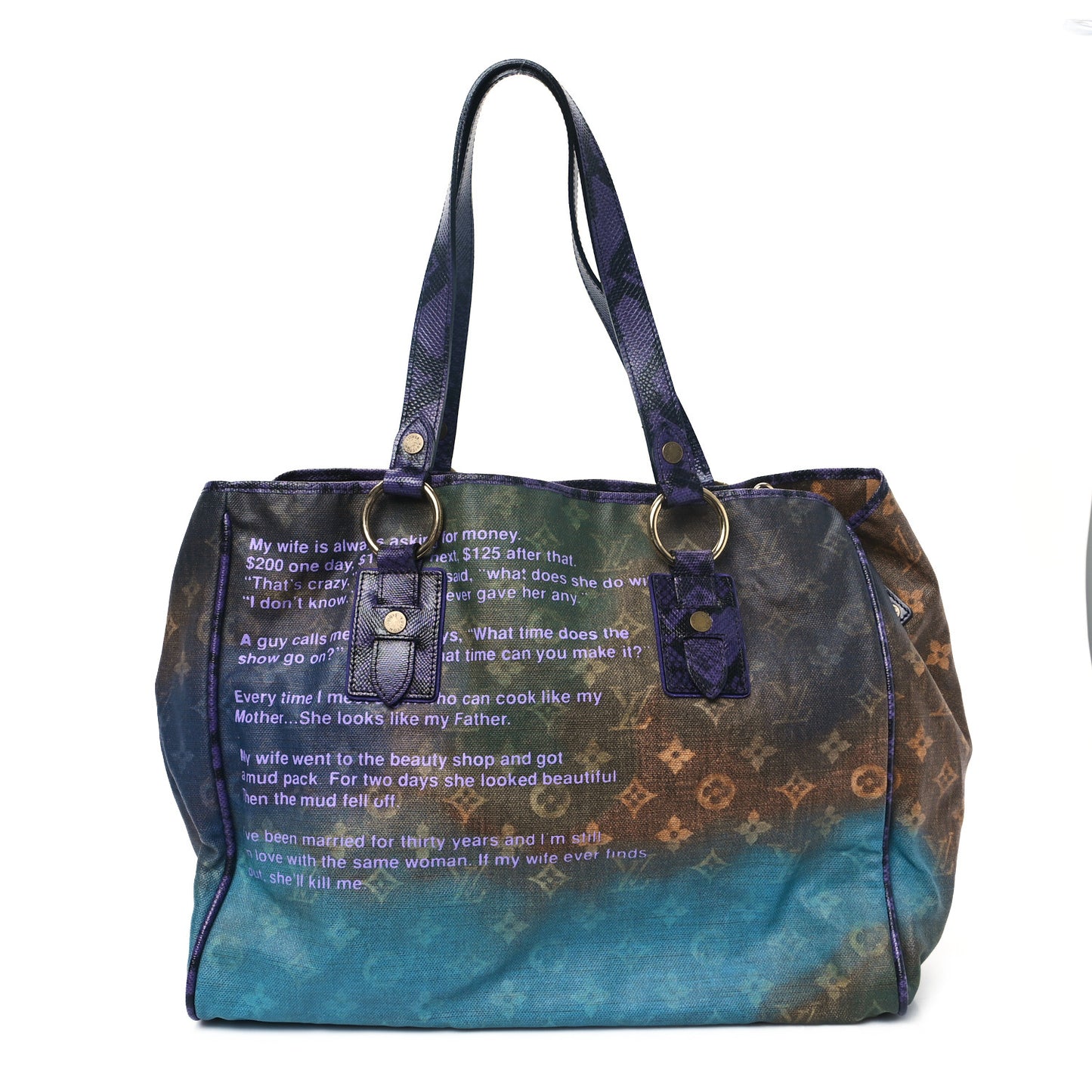 Richard Prince Monogram Karung Heartbreak Jokes Tote