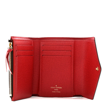 Louis Vuitton Damier Ebene Victorine Wallet Red 5 of 9