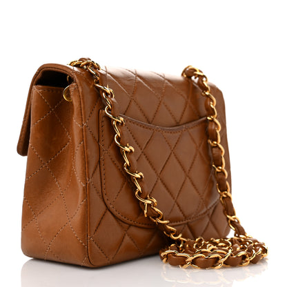 Chanel Lambskin Quilted Mini Square Flap Brown 2 of 9