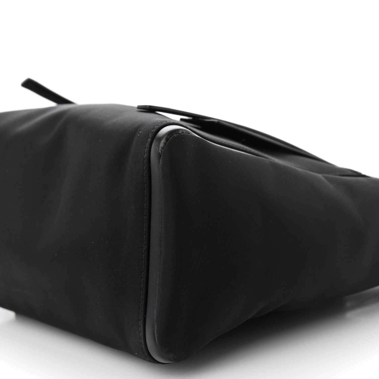 Prada Tessuto Nylon Spazzolato Small Ouverture Top Handle Bag Black 9 of 11