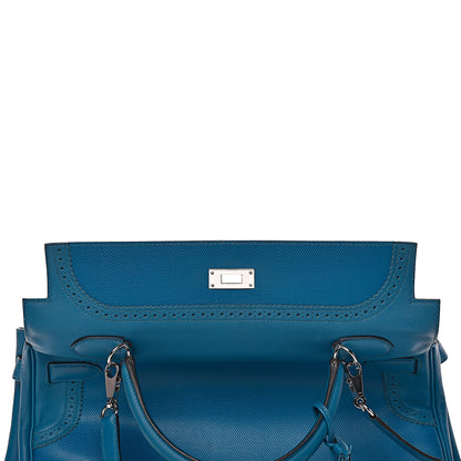 Hermes Swift Grain d'H Ghillies Kelly 35 Bleu Izmir 11 of 44