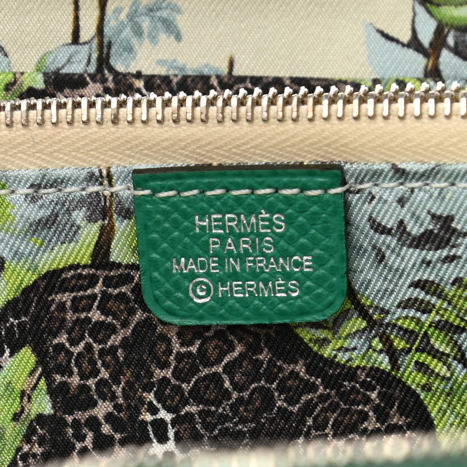 Hermes Epsom Silk'In Wallet Vert Jade 6 of 9