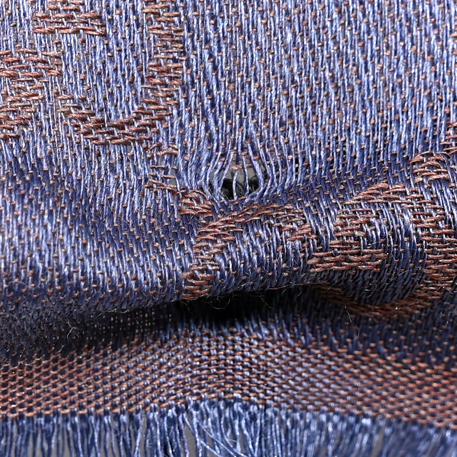 Gucci Wool Silk Monogram GGWeb Fringe Shawl Taupe Sky Blue 4 of 4