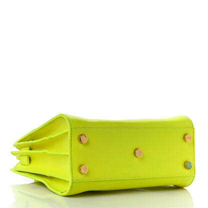 Saint Laurent Calfskin Nano Sac De Jour Neon Yellow 4 of 14