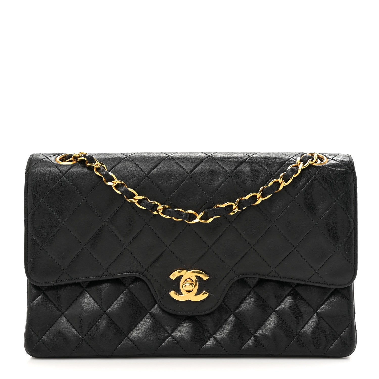 Chanel Lambskin Quilted Medium Double Flap Black 1 of 18