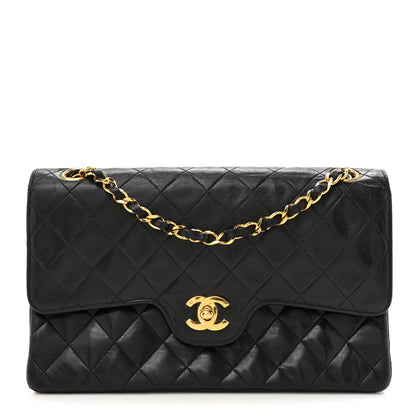 Chanel Lambskin Quilted Medium Double Flap Black 1 of 18