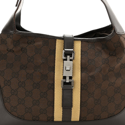 Gucci Monogram Small Jackie O Hobo Dark Brown 7 of 13
