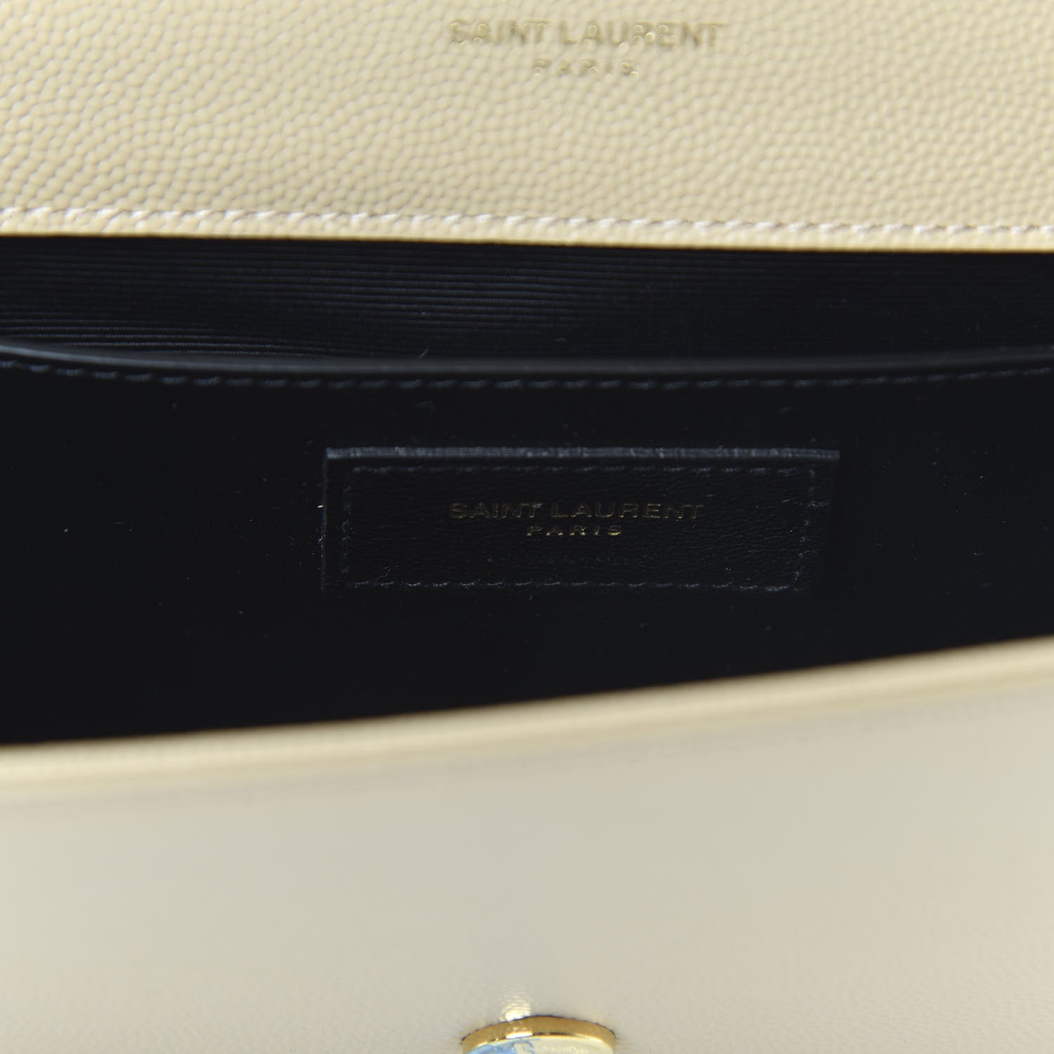 Saint Laurent Grain De Poudre Classic Monogram Cassandre Clutch Nude 8 of 9