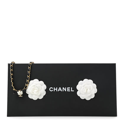 Chanel Calfskin Crystal Chain Camellia Belt 90 Black Gold 4 of 4