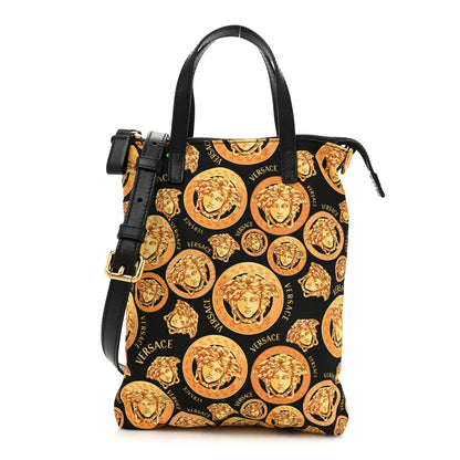 Versace Nylon Mini Medusa Shopper Crossbody Bag Black 1 of 8