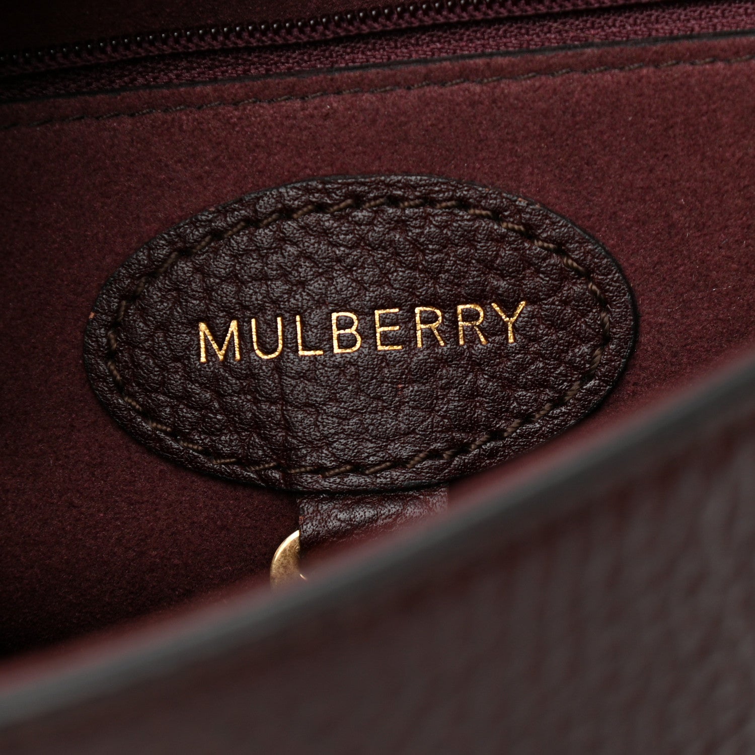 Mulberry Glossy Goatskin Small Lily Flap Oxblood 5 of 9