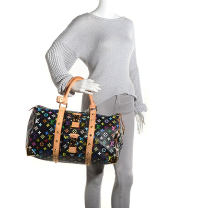 Louis Vuitton Monogram Multicolor Keepall 45 Black 2 of 7