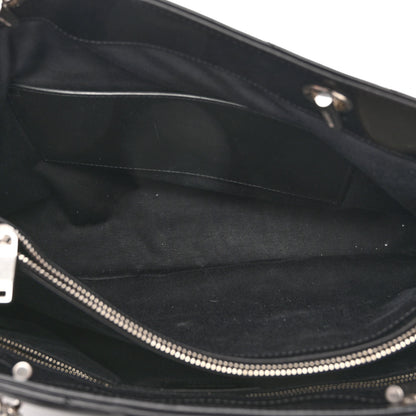 Saint Laurent Calfskin Y Quilted Monogram Large Loulou Shopper Black 5 of 10