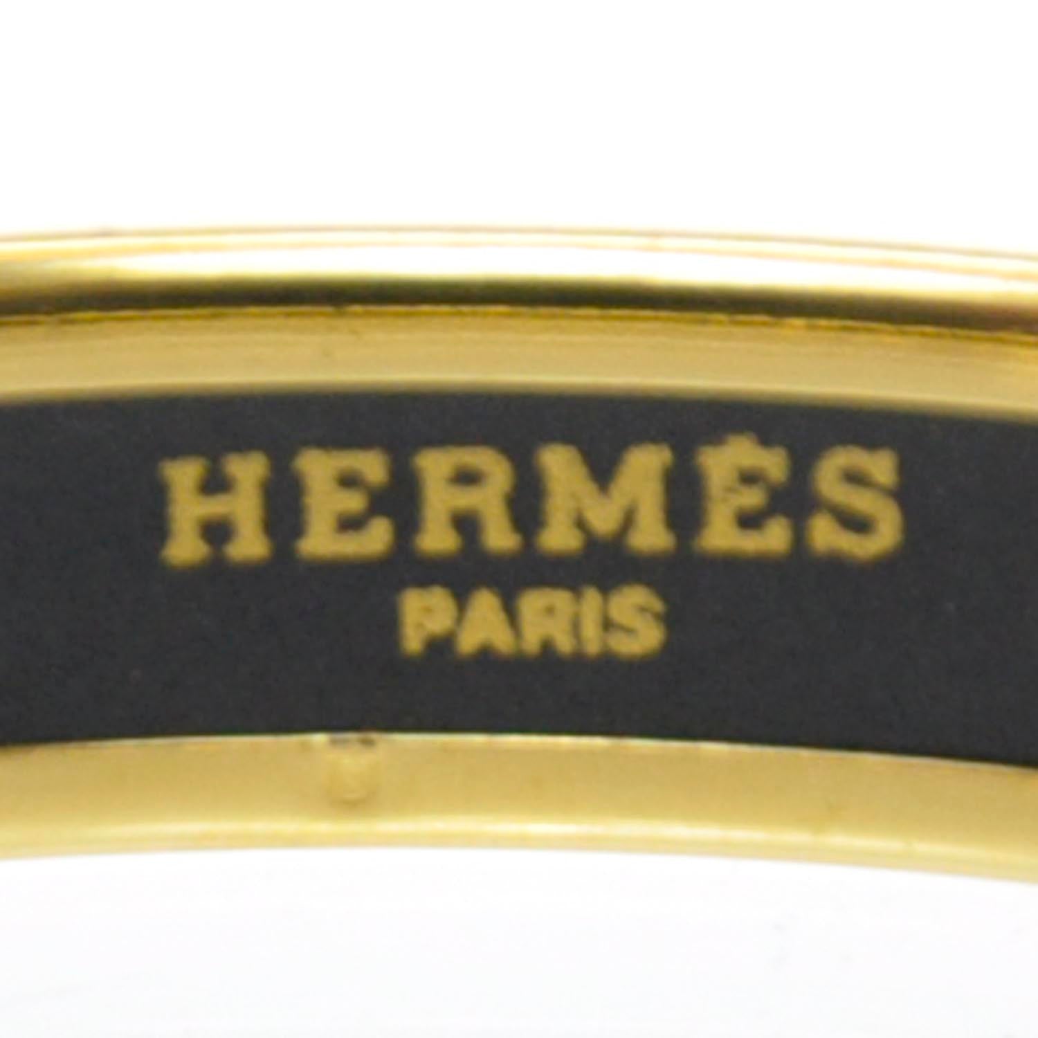 Hermes Thin Enamel Bangle Wheat Print 3 of 5