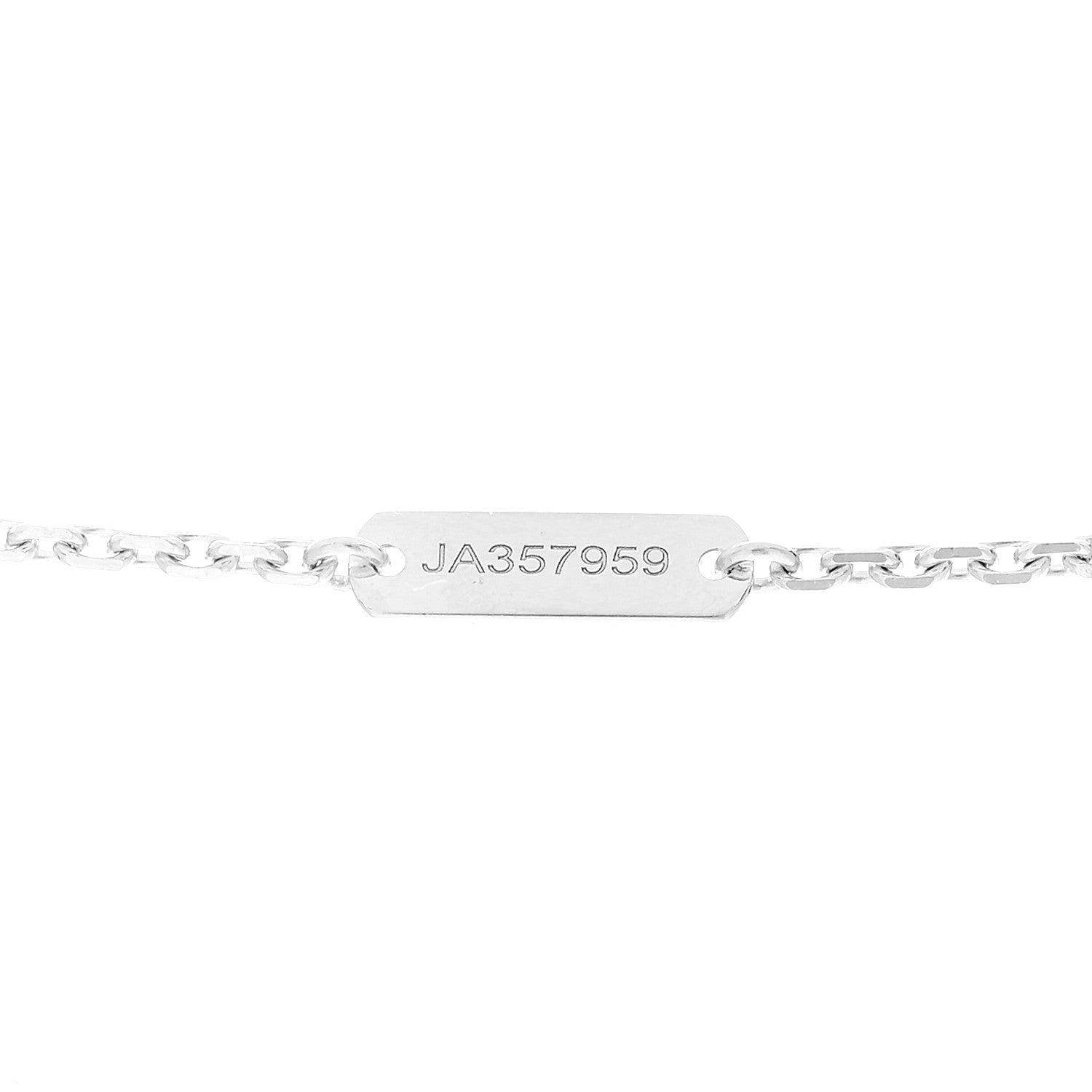 Van Cleef & Arpels 18K White Gold Mother Of Pearl Vintage Alhambra Pendant Necklace 5 of 7