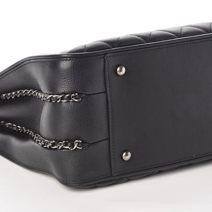 Chanel Calfskin Quilted Frame In Chain Tote Black 5 of 10
