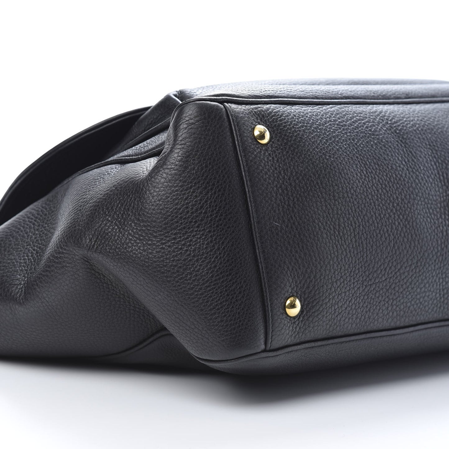Pebbled Calfskin Medium 1973 Top Handle Satchel Black