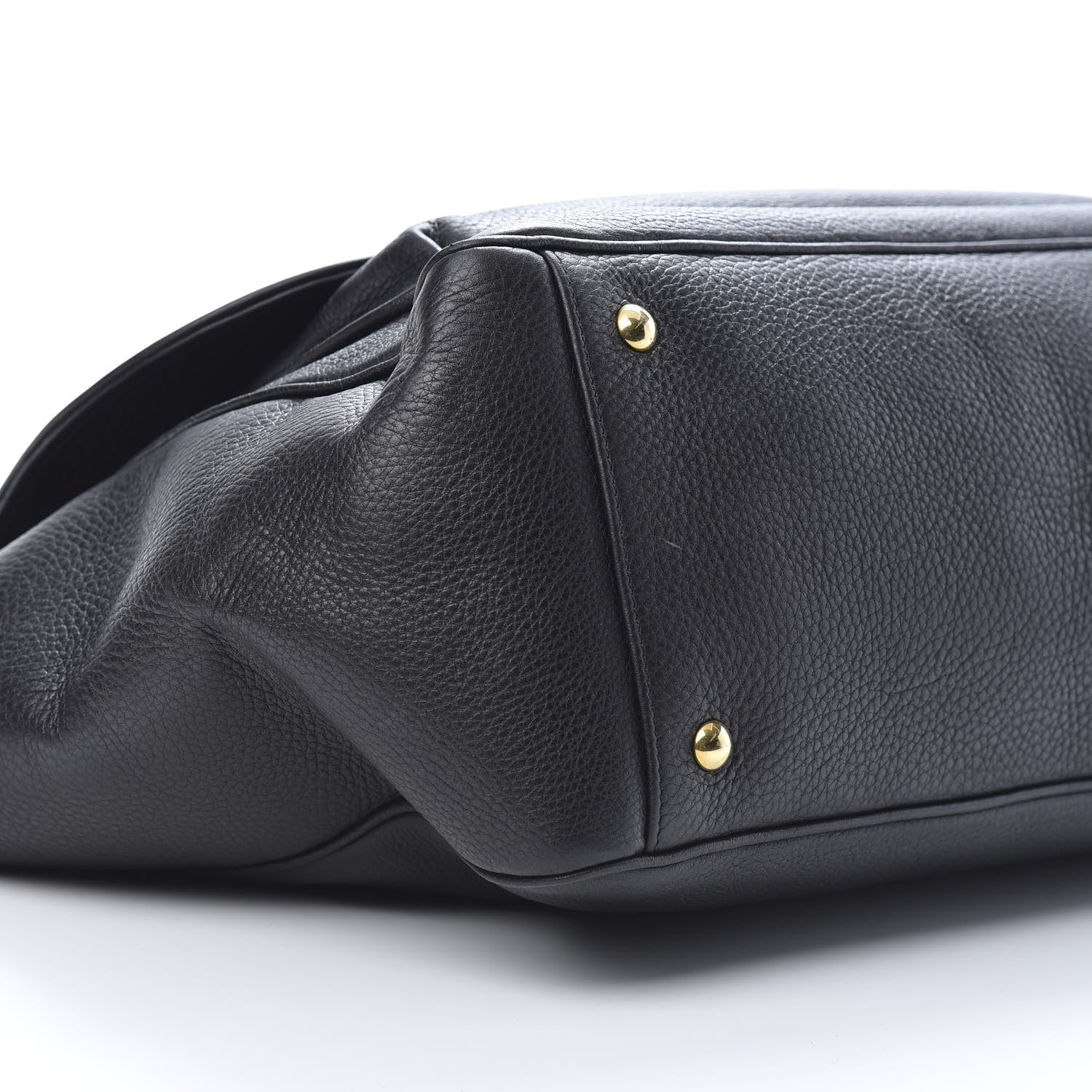 Gucci Pebbled Calfskin Medium 1973 Top Handle Satchel Black 9 of 12