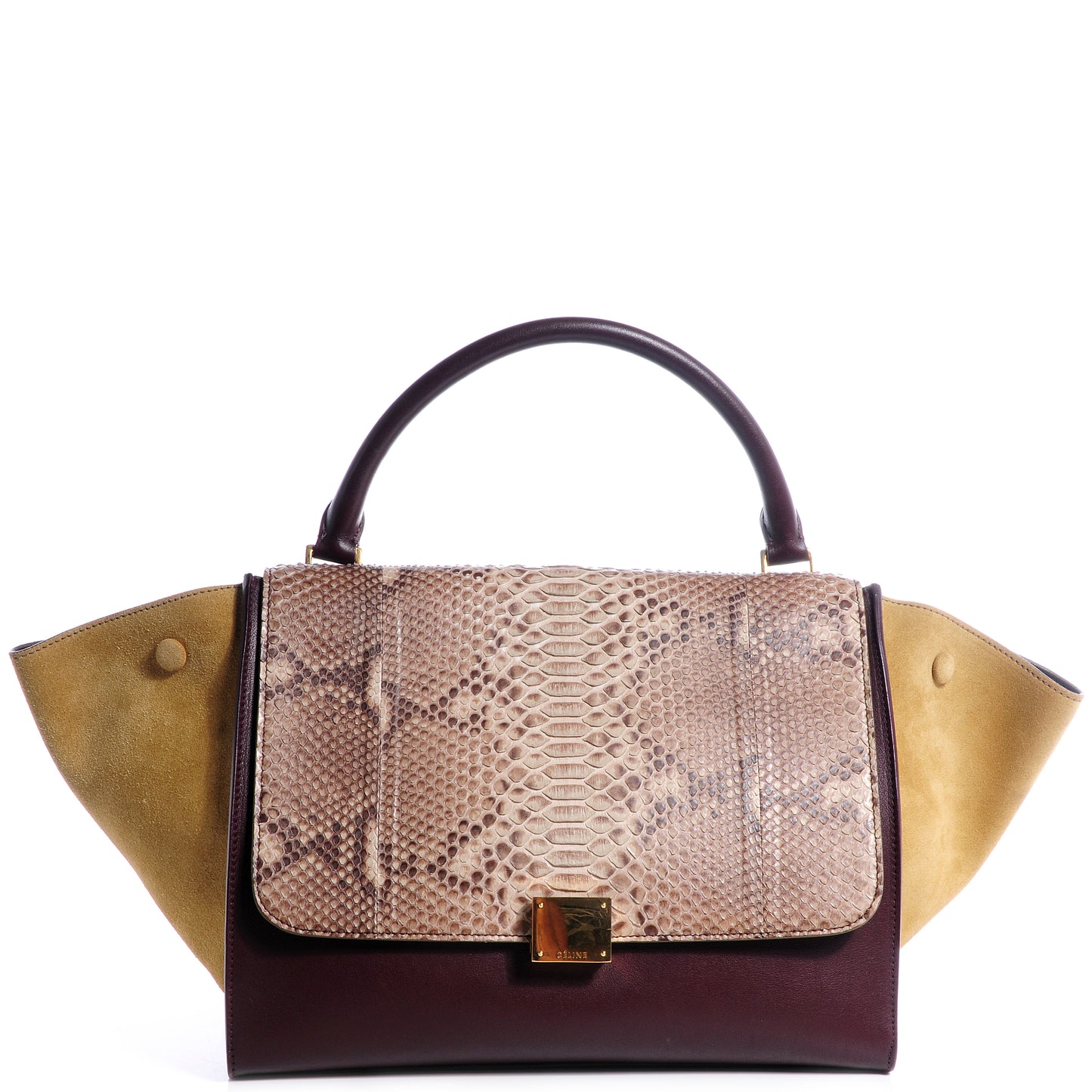 Python and Suede Medium Trapeze Khaki