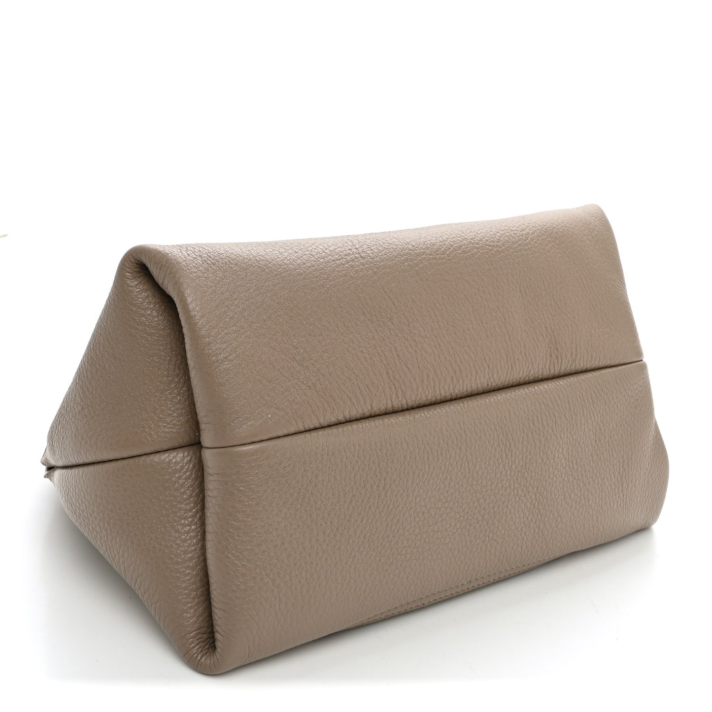 Grained Calfskin Softbit Medium Shoulder Bag Taupe