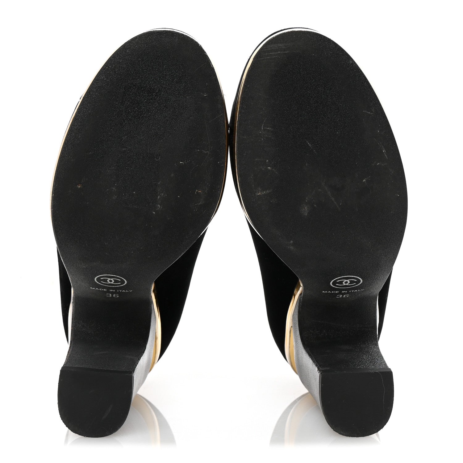 Chanel Velvet Satin Cap Toe Pearl Pumps 36 Black 6 of 9