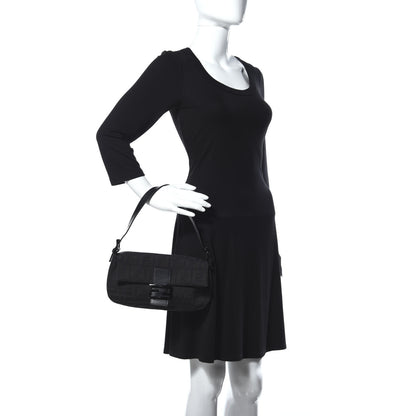 Fendi Nylon Zucca Baguette Black 2 of 8