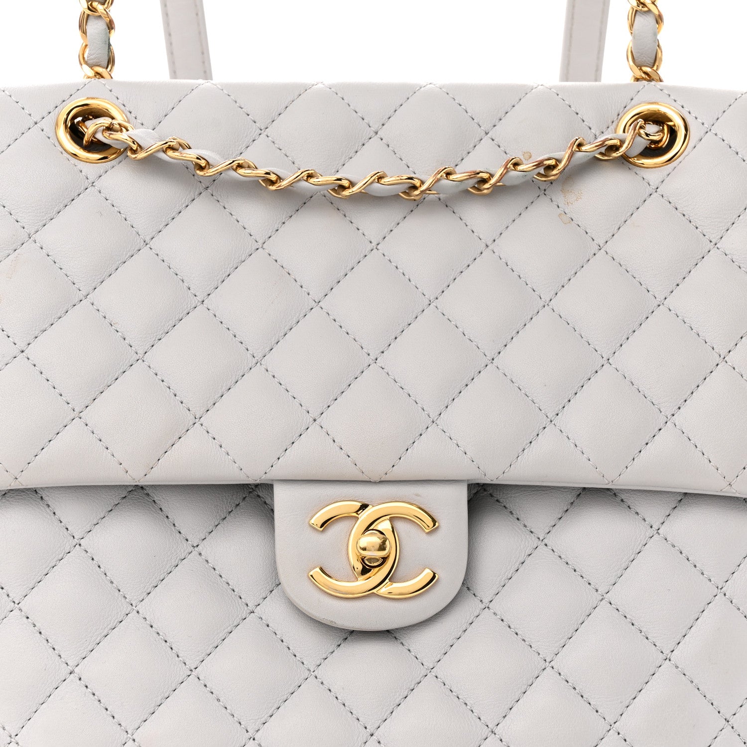 Chanel Calfskin Quilted Large Urban Spirit Backpack Grey 8 of 17