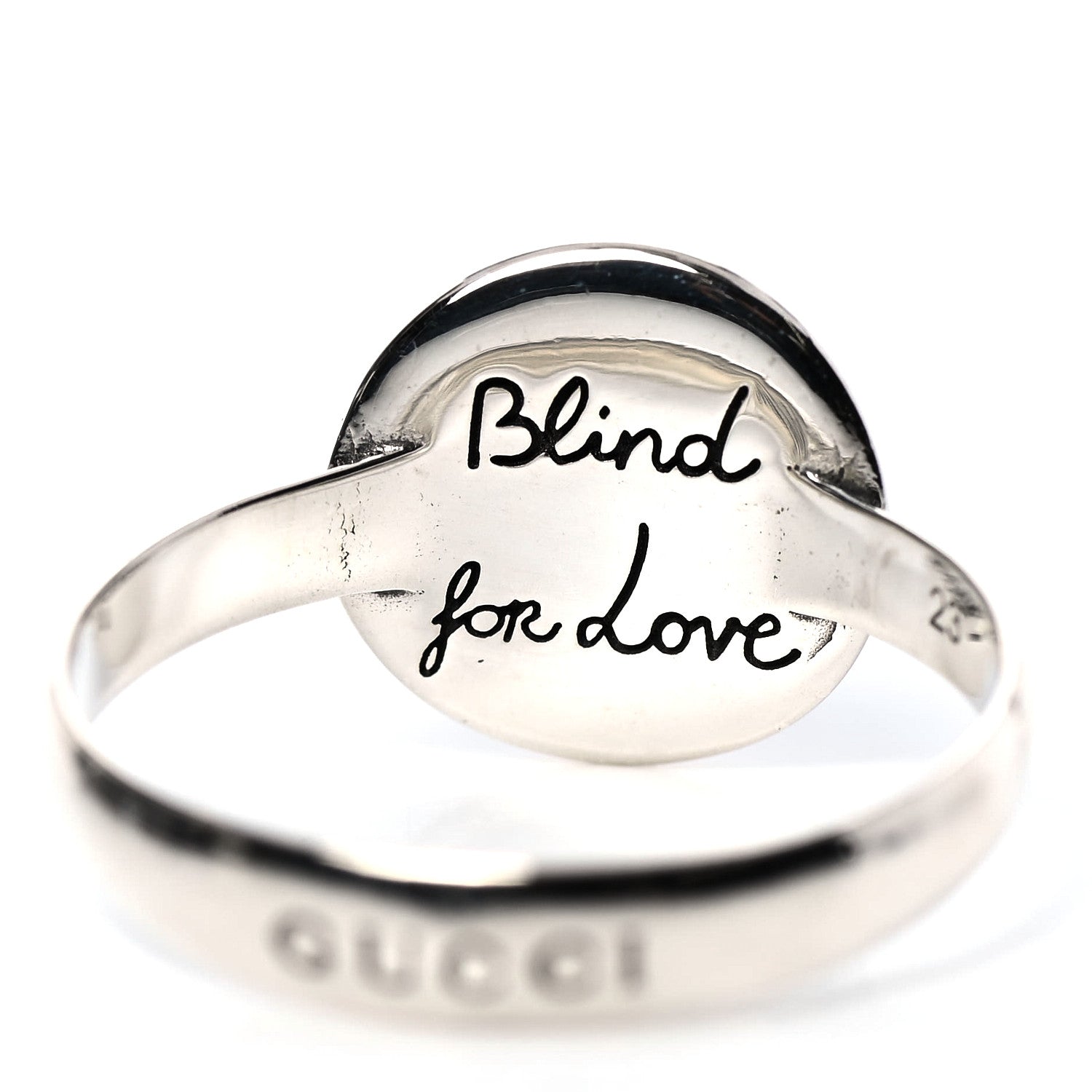 Gucci Sterling Silver Blind for Love Mystic Cat Ring 62 10 5 of 9