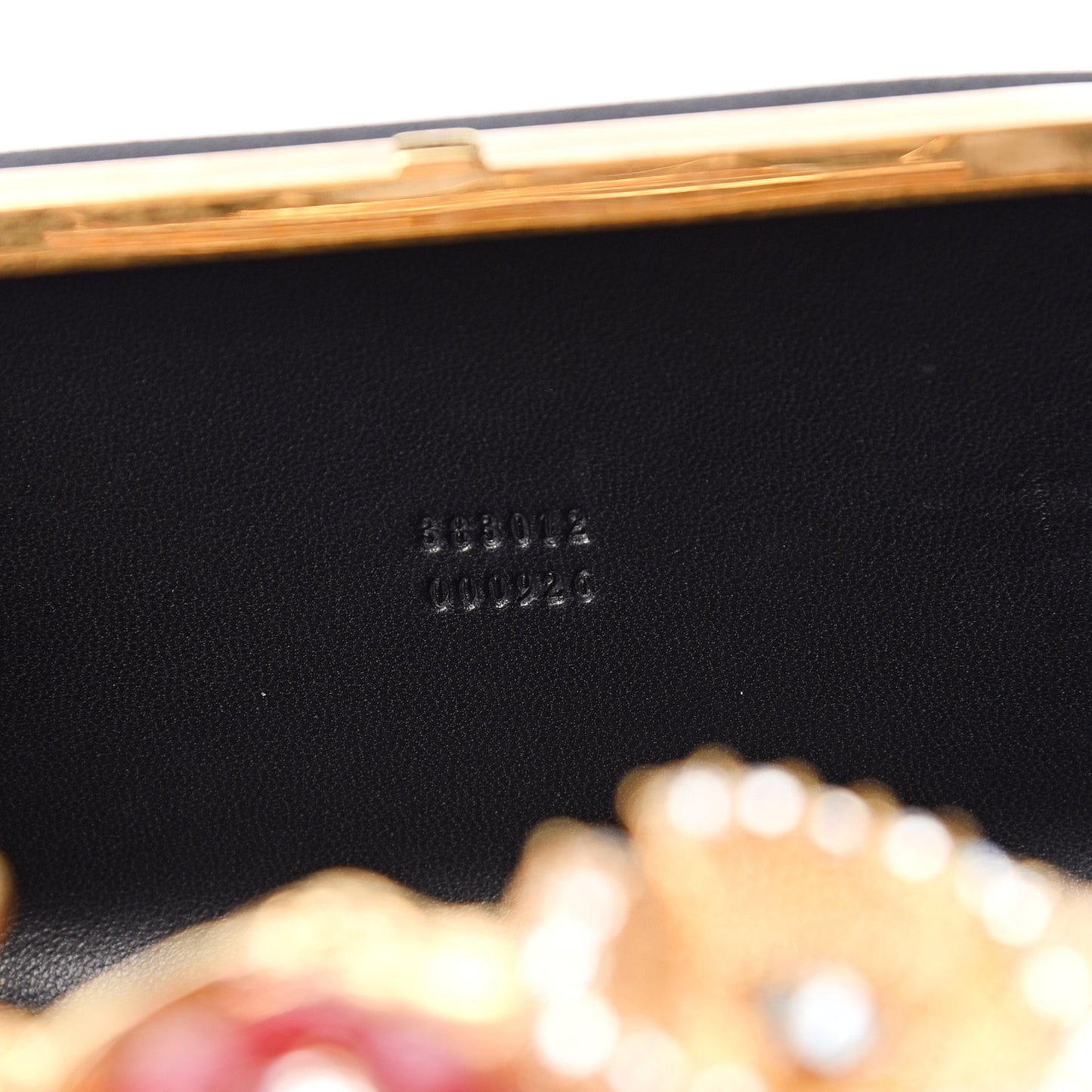 Satin Floral Knuckle Duster Box Clutch Black