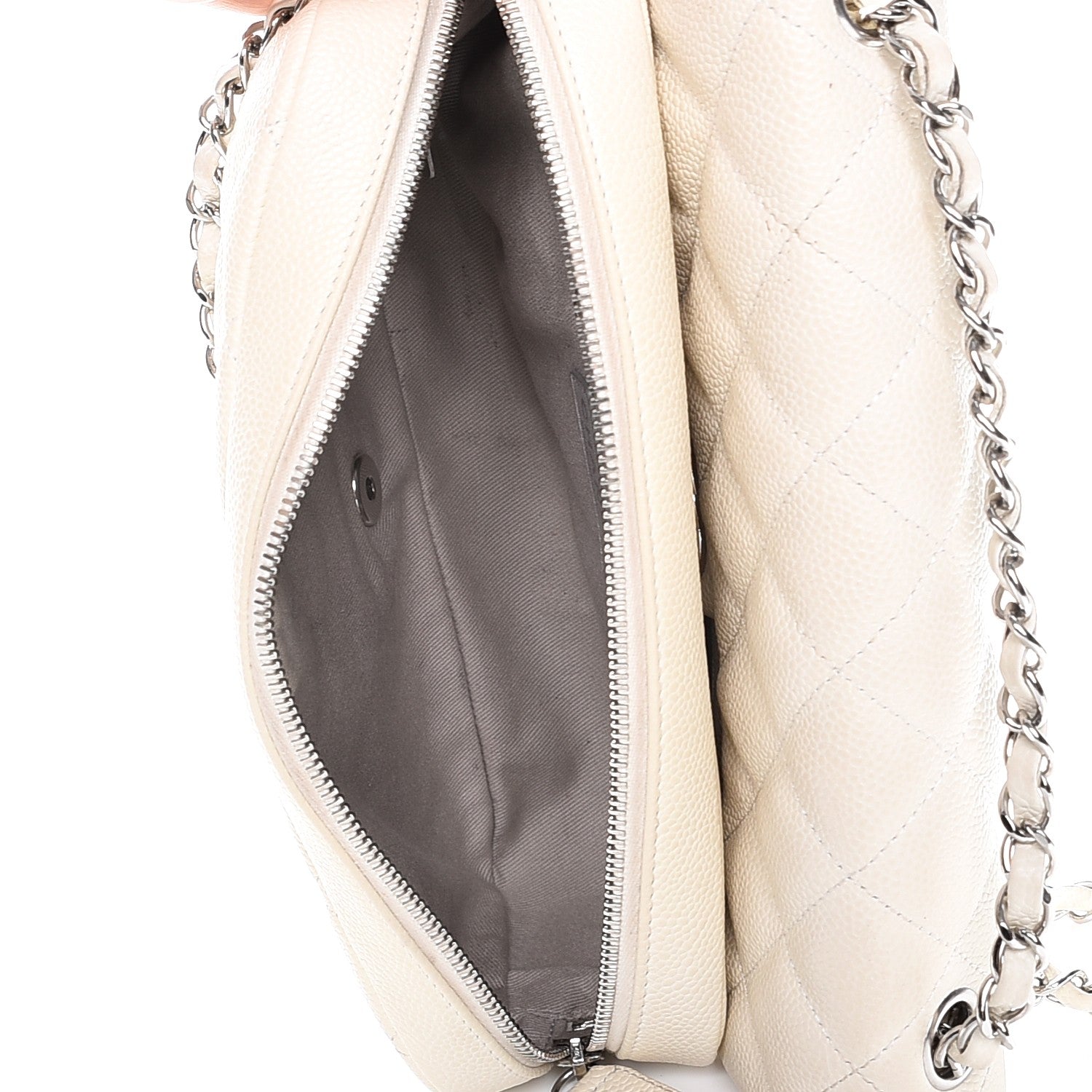 Chanel Caviar Medium Easy Flap Ivory 6 of 13