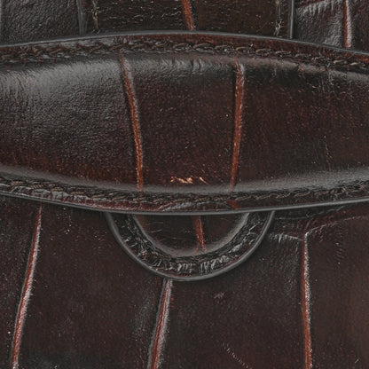 Celine Crocodile Embossed Calfskin Mini Symmetrical Bag Brown 11 of 11