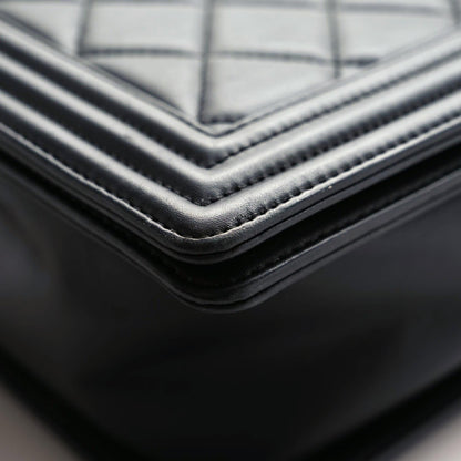 Chanel Lambskin Quilted Large Boy Flap Black 4 of 18