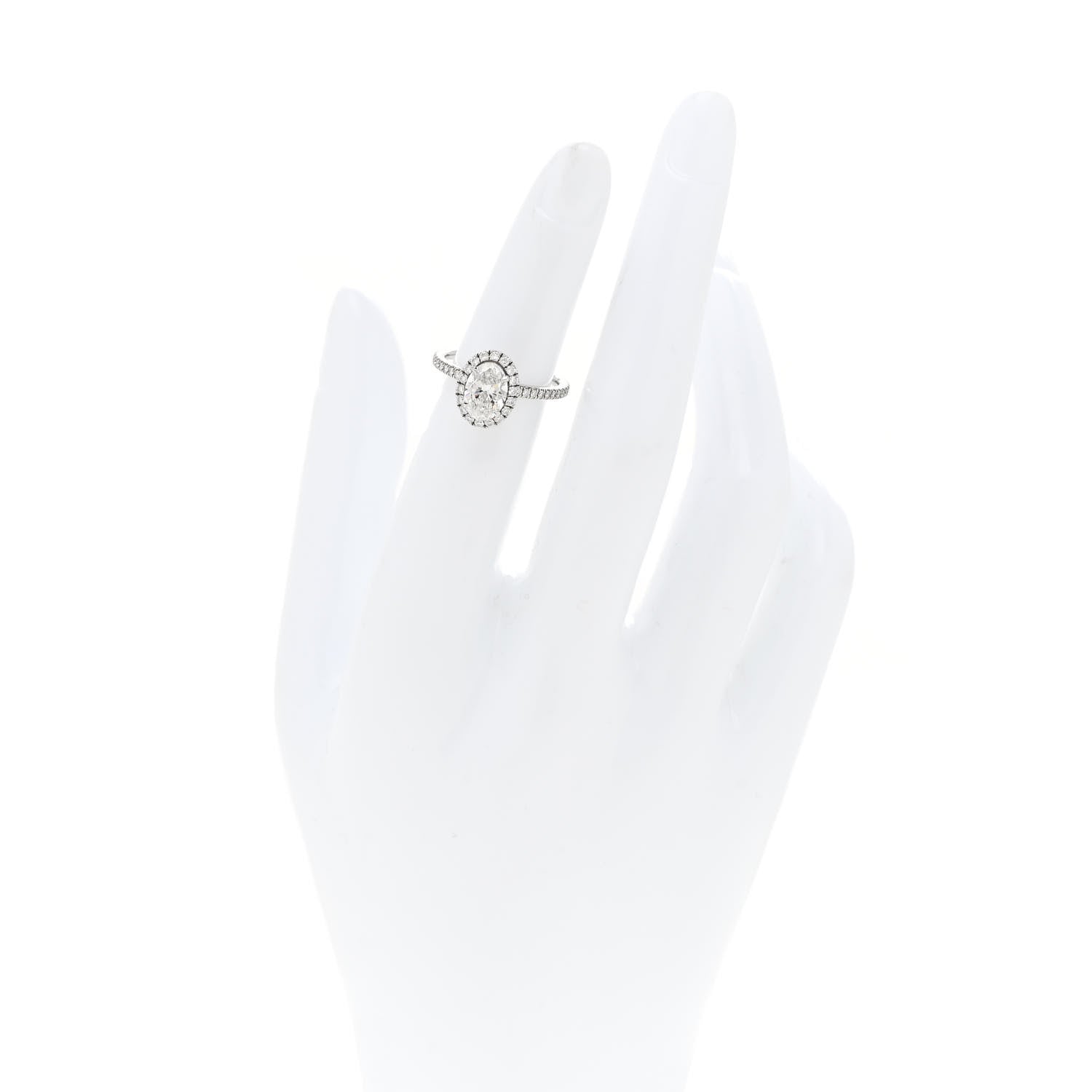 Harry Winston Platinum Diamond 1.01ct The One Oval Shaped Micropave Engagement Ring 49 4.75 2 of 8