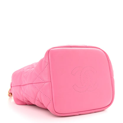 Chanel Lambskin Quilted Small Perfect Meeting Hobo Pink 4 of 9