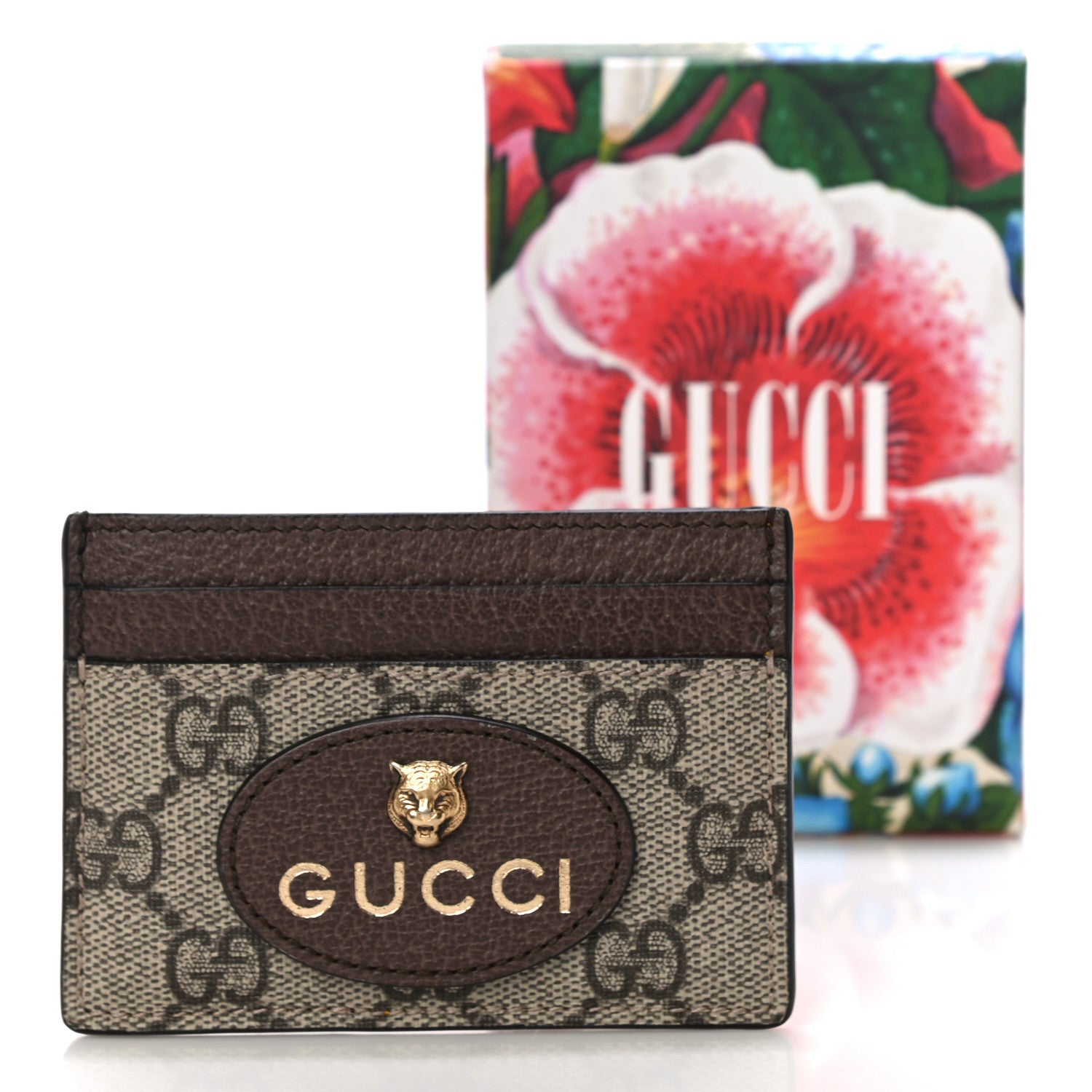 Gucci GG Supreme Monogram Neo Vintage Card Holder Beige Crop New Acero 10 of 10