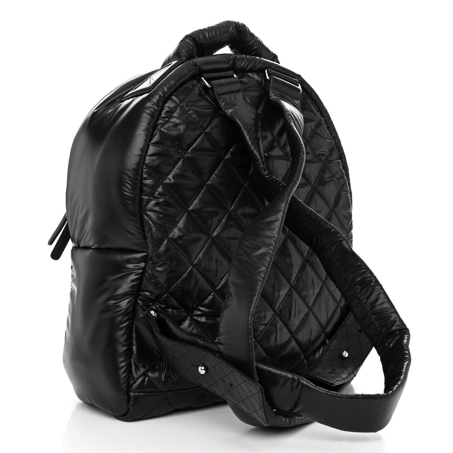 Chanel Nylon Quilted Coco Cocoon Backpack Black 3 of 9