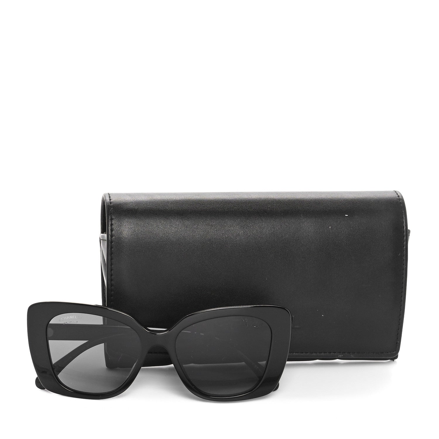 Chanel Acetate Strass Polarized Square Sunglasses 5422-B Black 7 of 7