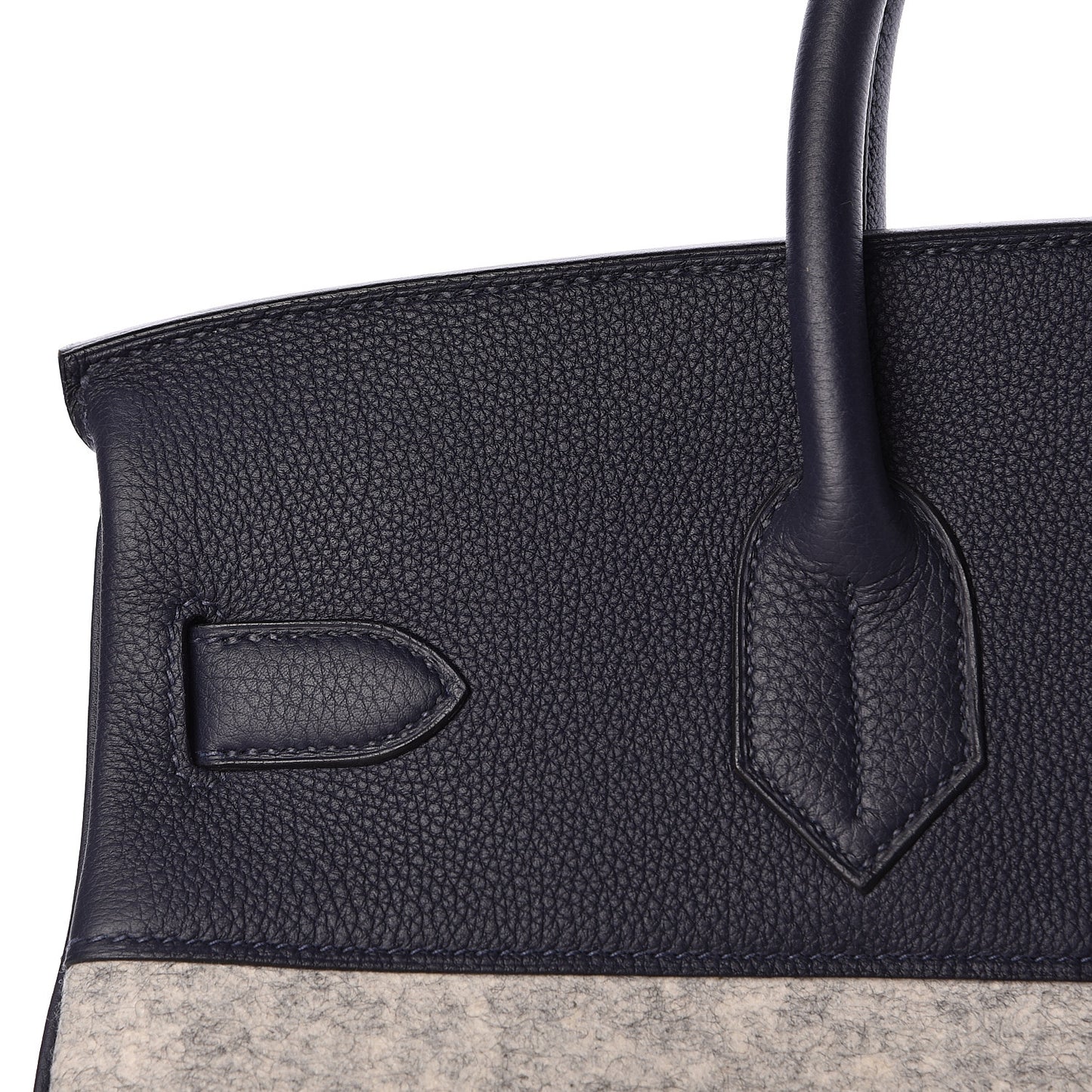 Togo Todoo Feutre HAC Birkin 40 Gris Clair Bleu Nuit
